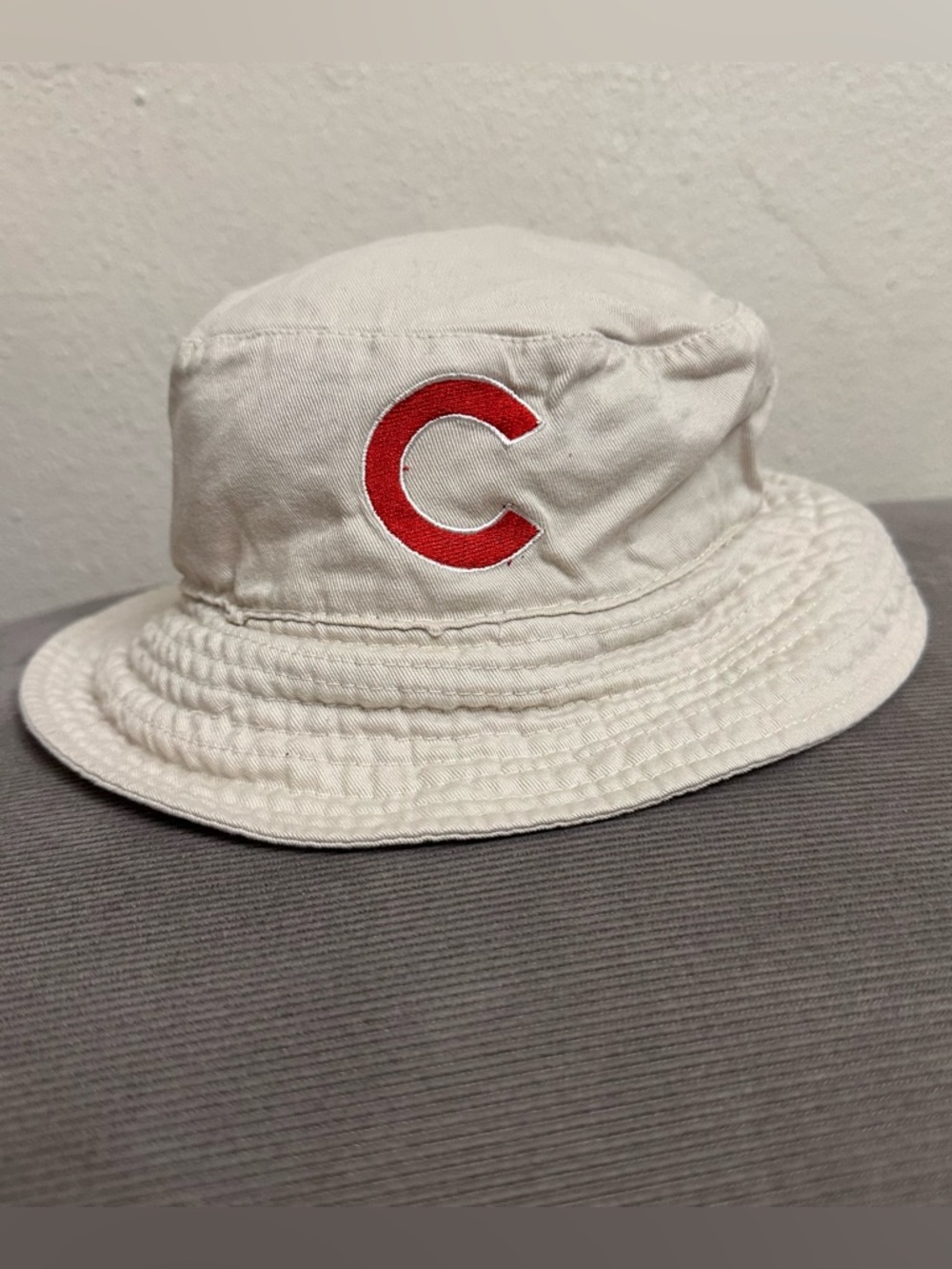 Vintage Chicago Cubs Bucket Hat Bud Light Tan Kick 10 Pro Gear MLB Retro Cap S/M